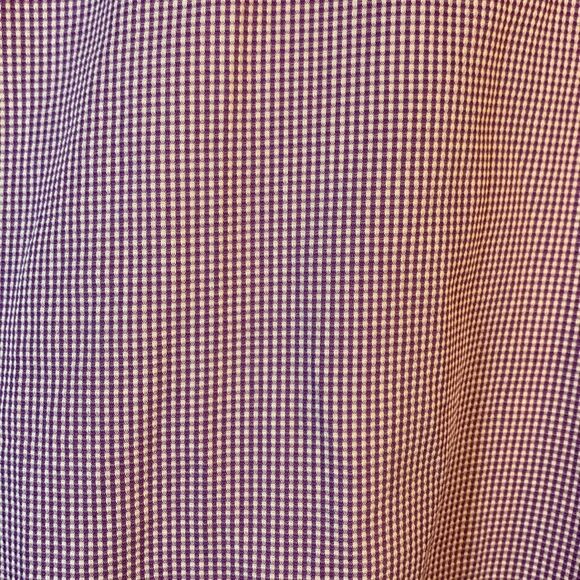 Boss Hugo Boss Lavender White Mini Gingham Check LS Sharp Fit Dress Shirt 17.5/R - Picture 5 of 12